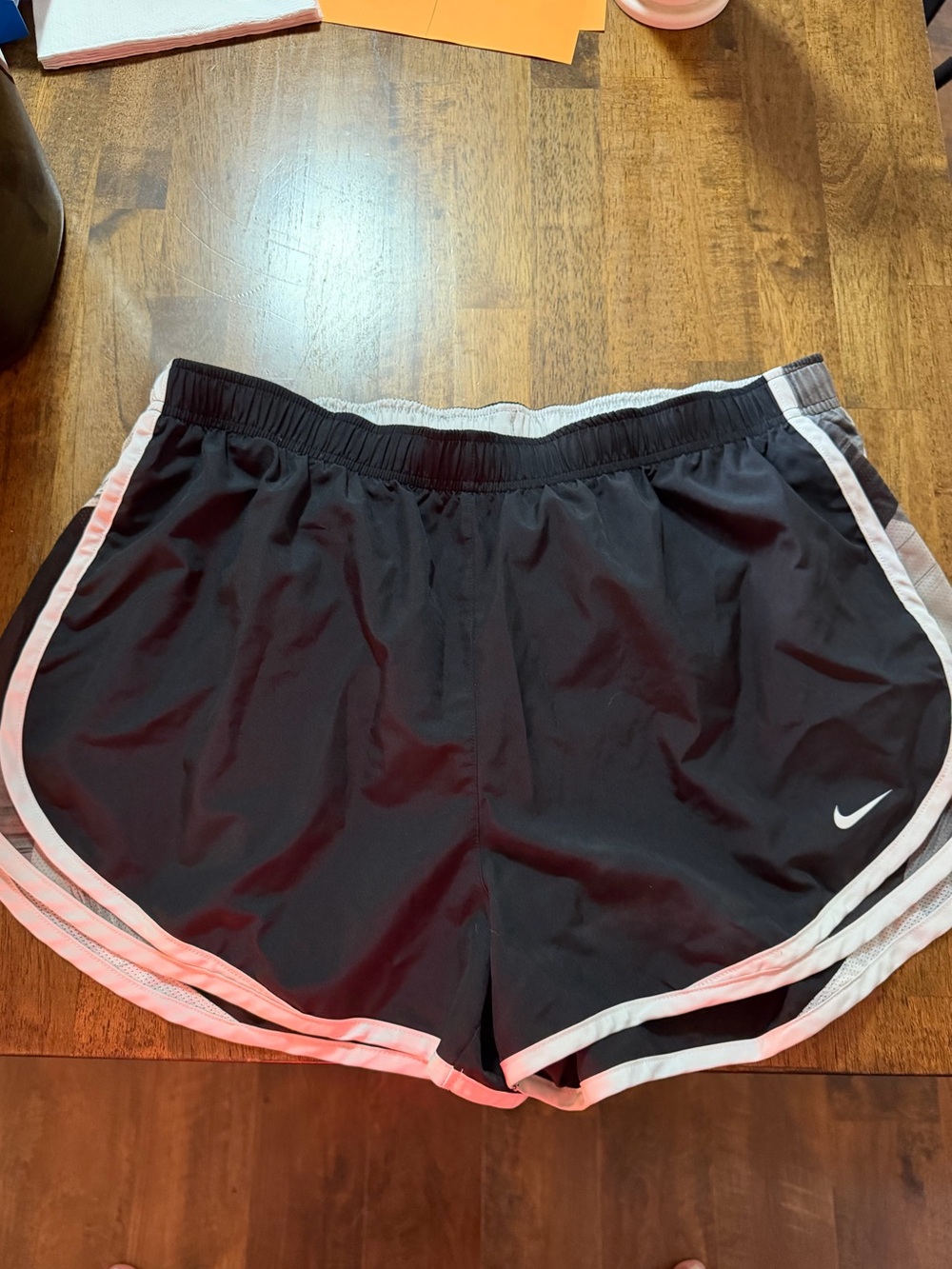 Nike Women’s Black Athletic Shorts with White Trim
